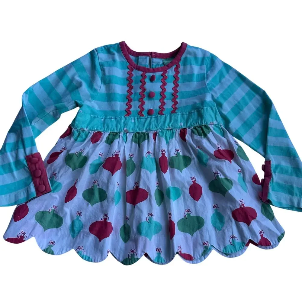 Sage & Lilly Christmas Ornament Tunic - Size 4T - Adorable!
